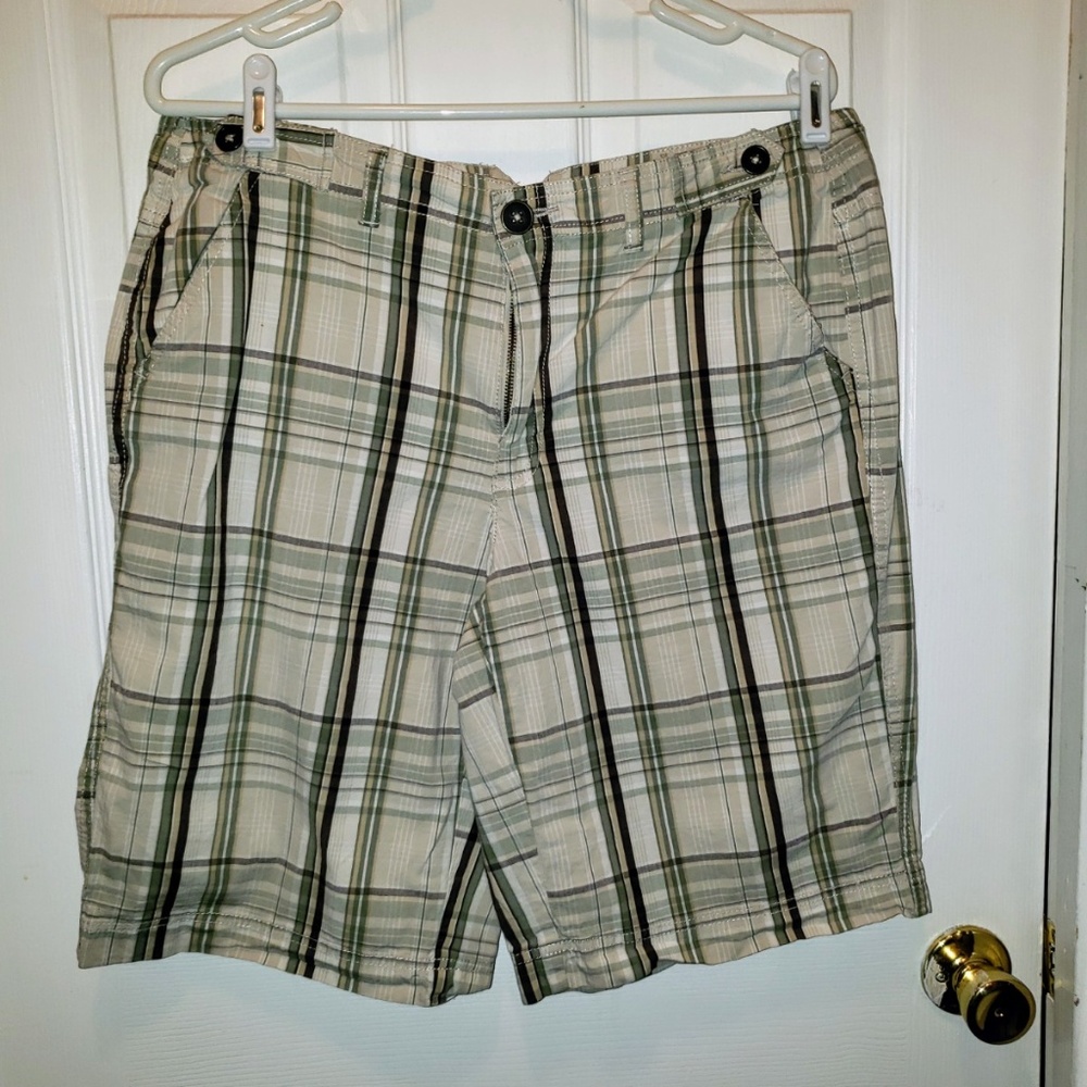 5/25 Kim Rogers Plaid Bermuda Shorts SZ 16 EUC